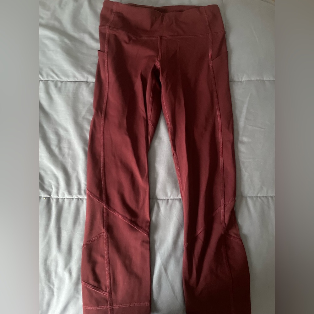 Lululemon Burgundy Athletic Leggings